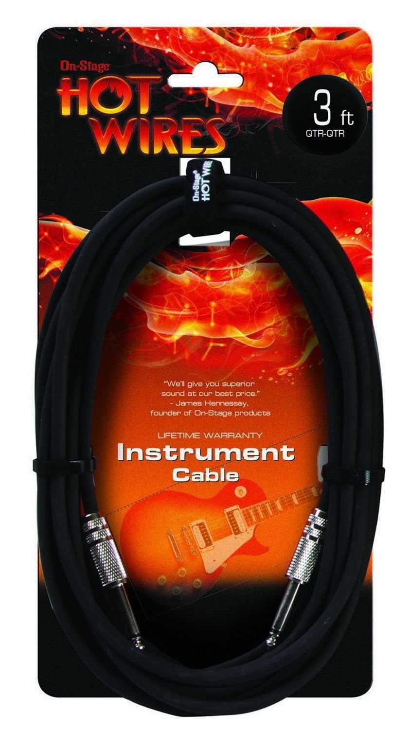 On Stage Instrument Cable 3 Ft