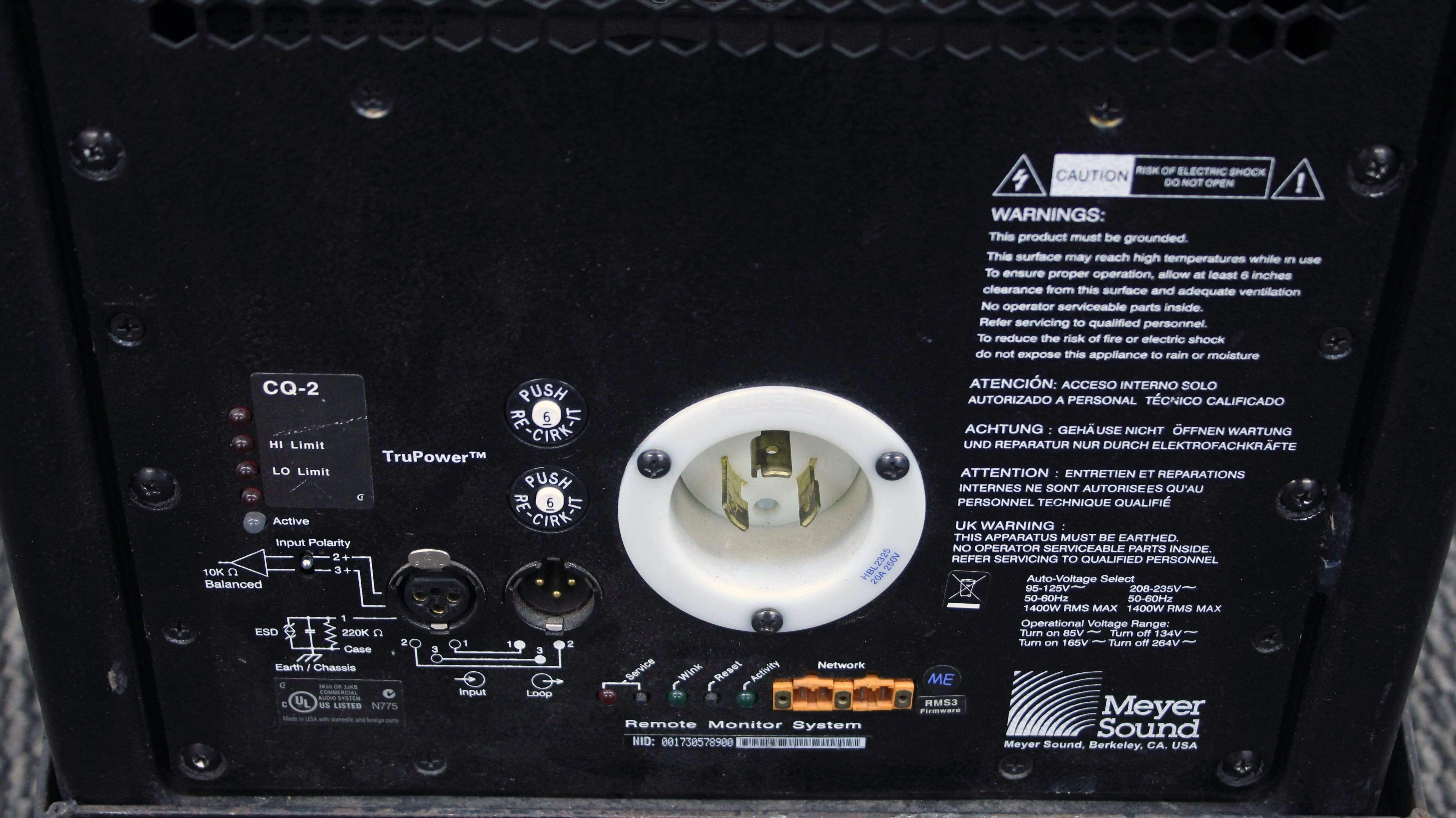 Meyer Sound CQ2 Self Powered Speaker – Solotech