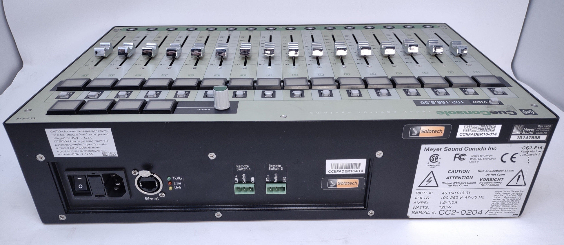 Meyer Sound CC2-F16 Cue Console Fader Module - PSSL ProSound and Stage Lighting