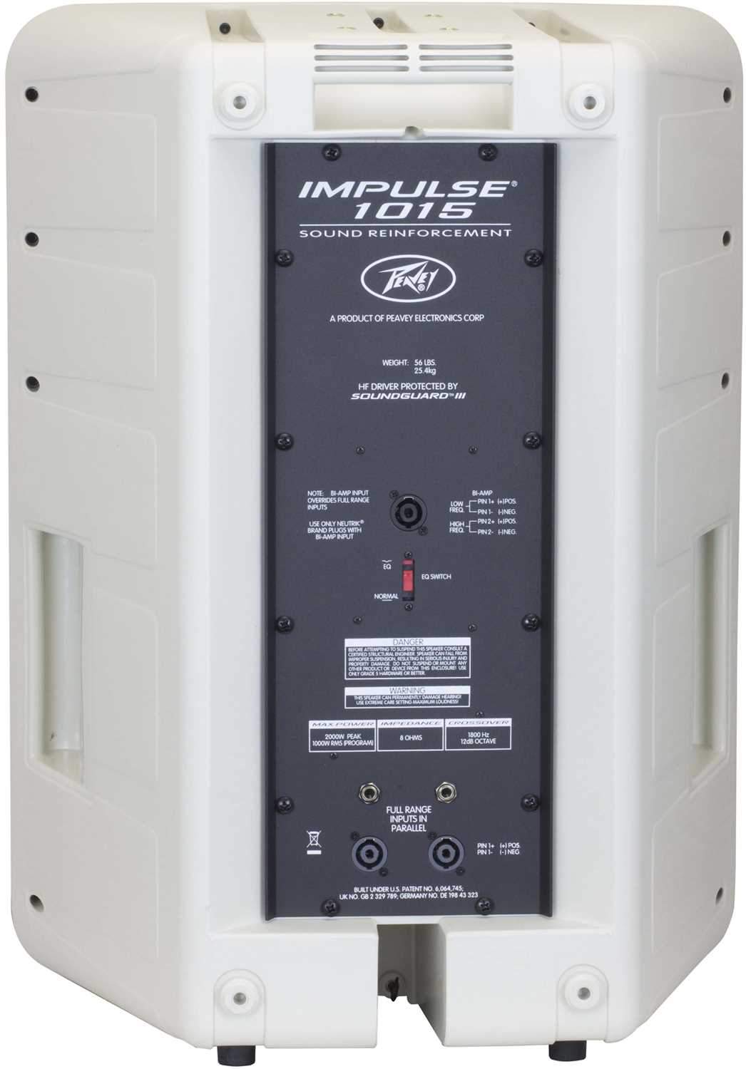 Peavey Impulse 1015 White Weather-Resistant 15-Inch Passive Speaker - PSSL ProSound and Stage Lighting