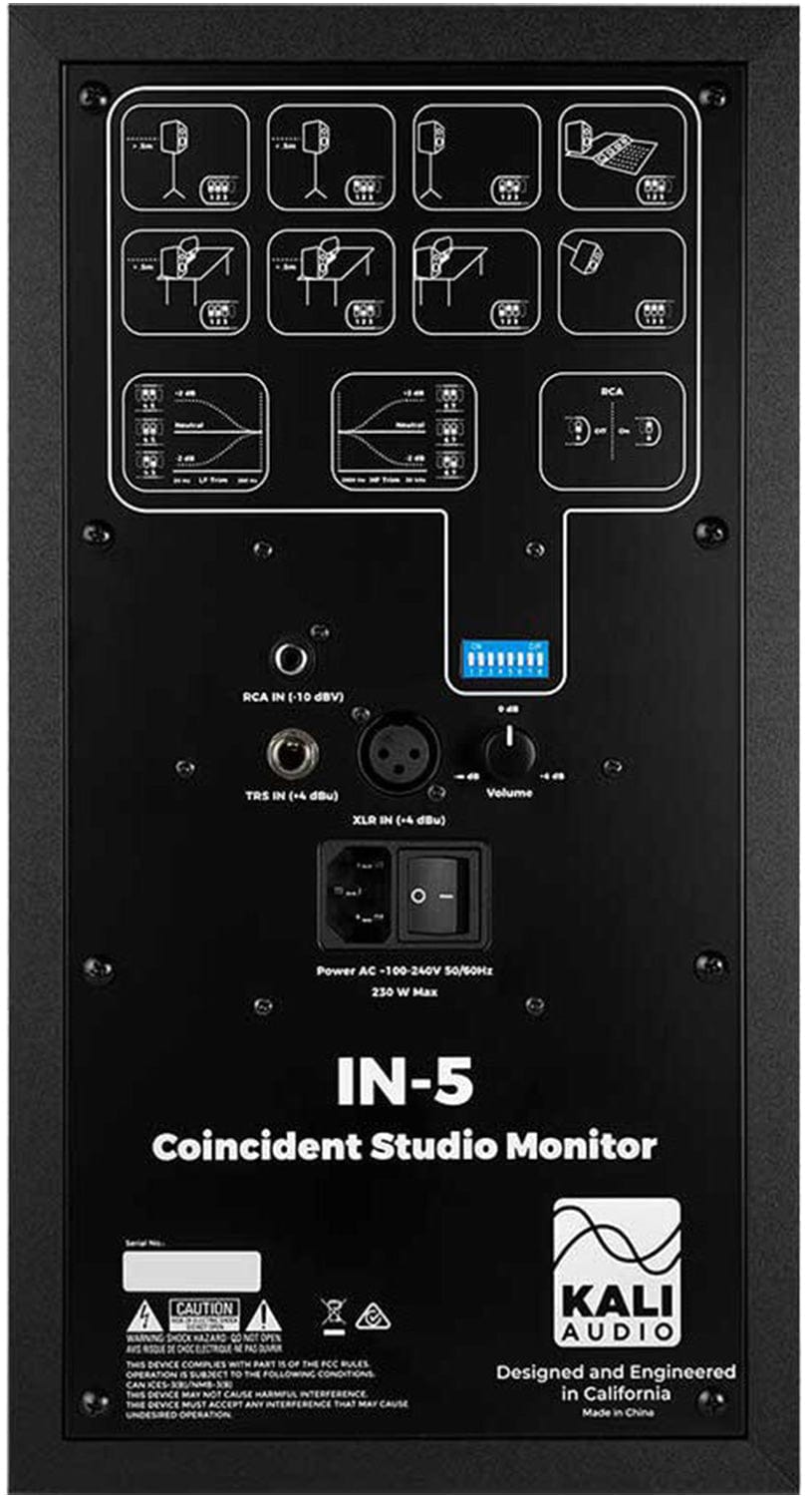 Kali Audio IN-5 5-Inch Active Studio Monitor In Black - PSSL ProSound and Stage Lighting