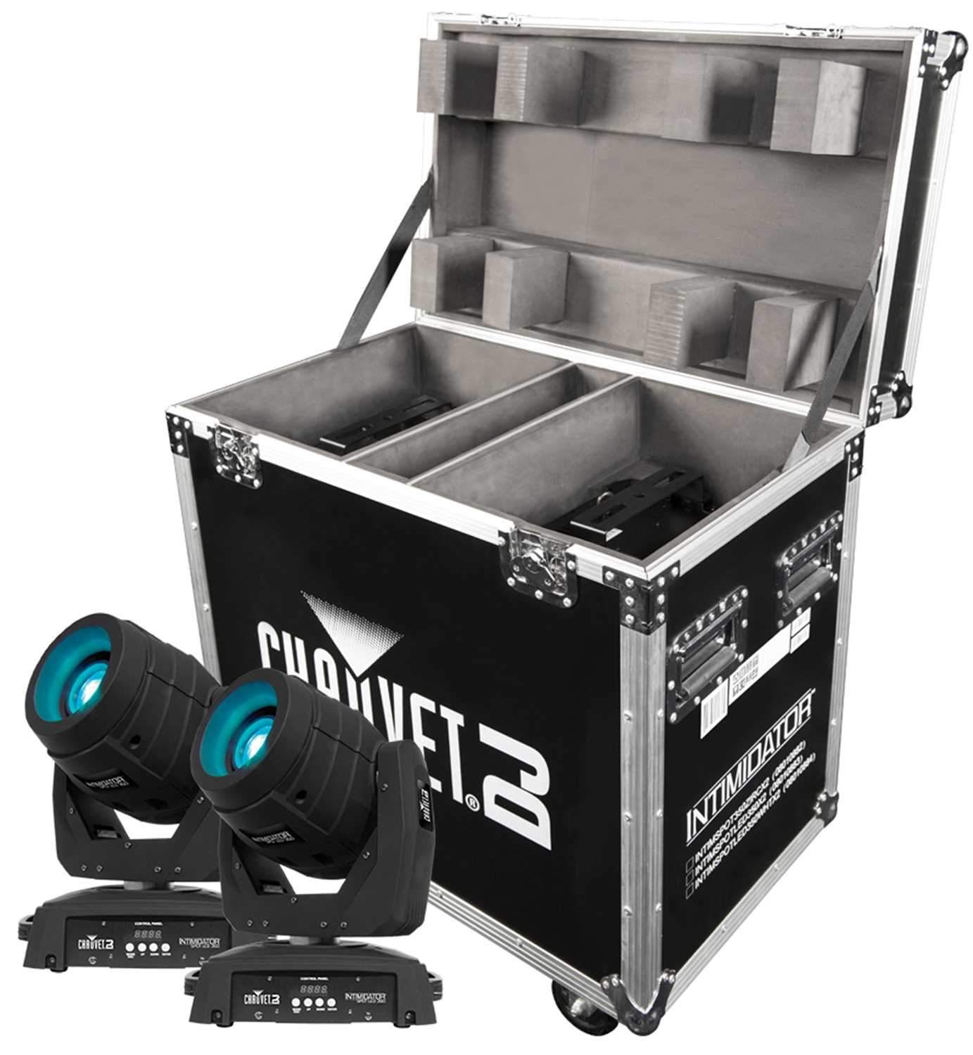 Chauvet Intimidator Spot LED 350X2 Lights & Case - PSSL ProSound and Stage Lighting