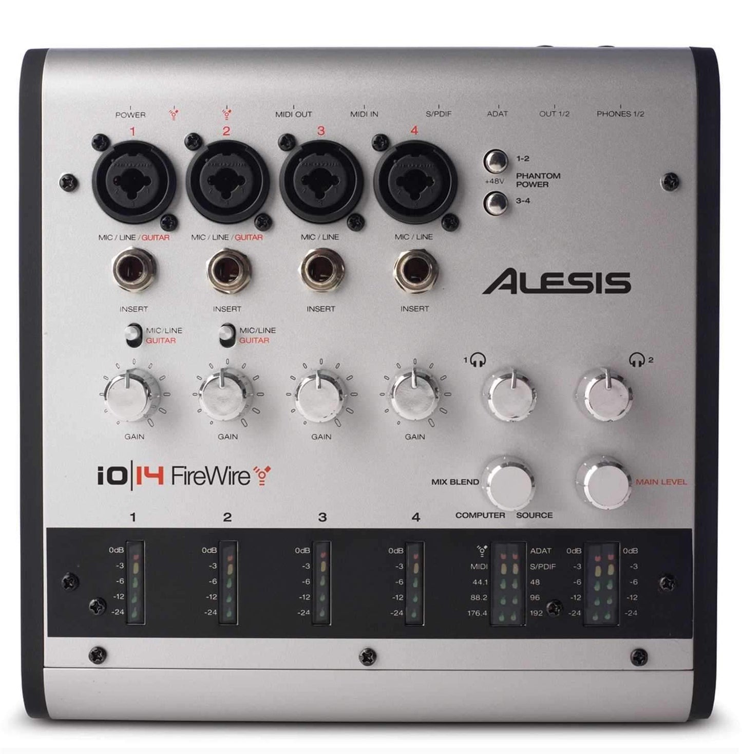 Alesis IO-14 14-Input 24/192K FW Audio Interface - PSSL ProSound and Stage Lighting