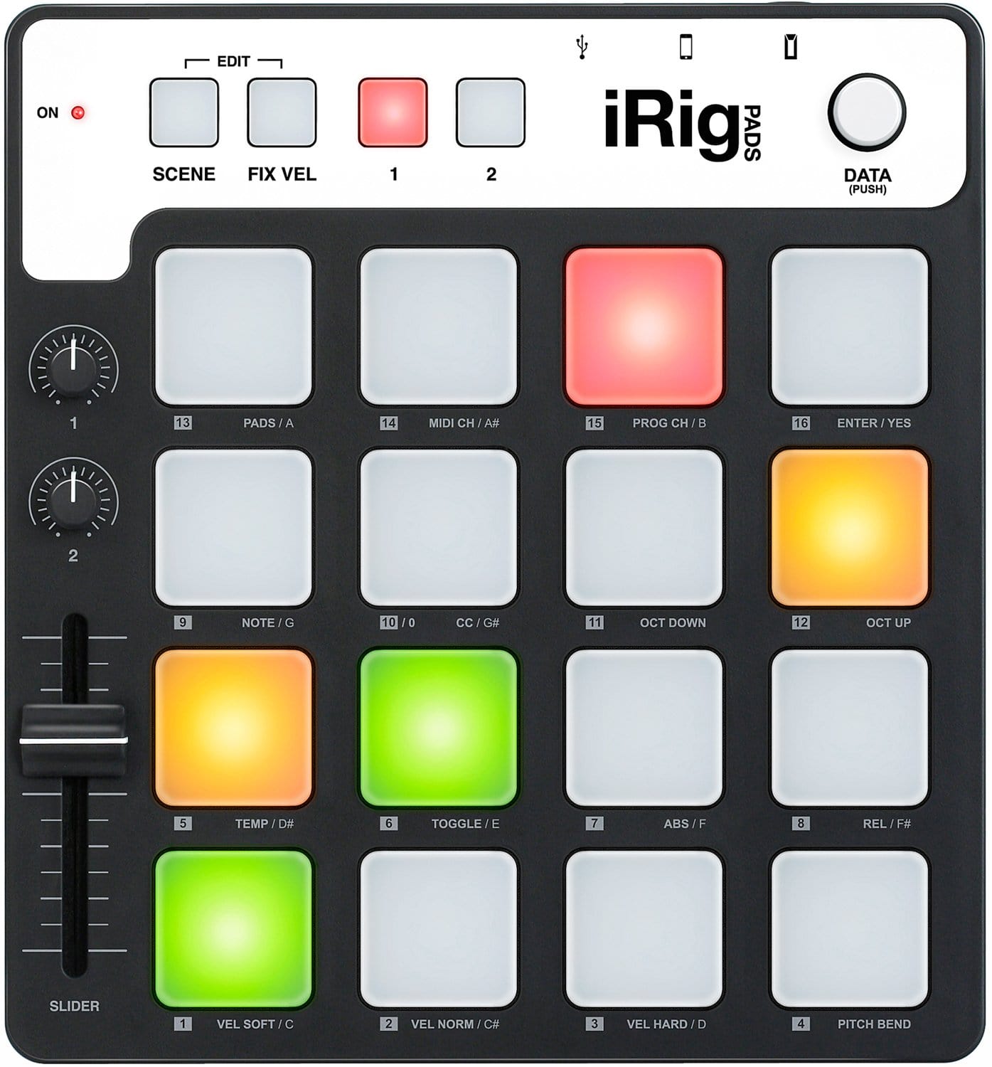 Ik Multimedia Irig Pads Pad-Style Midi Controller - PSSL ProSound and Stage Lighting