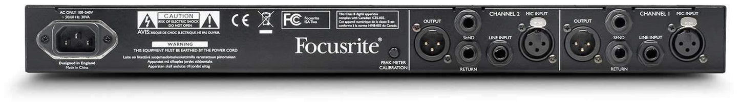 Focusrite ISA-TWO 1U 2-Channel Mic Pre - PSSL ProSound and Stage Lighting