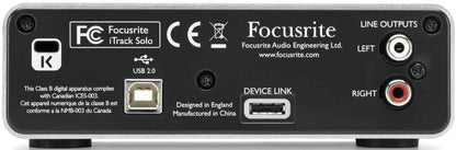 Focusrite ITRACK-SOLO USB/iPad Audio Interface - PSSL ProSound and Stage Lighting