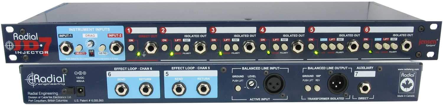 Radial JD7 Guitar Signal Splitter & Distro - PSSL ProSound and Stage Lighting