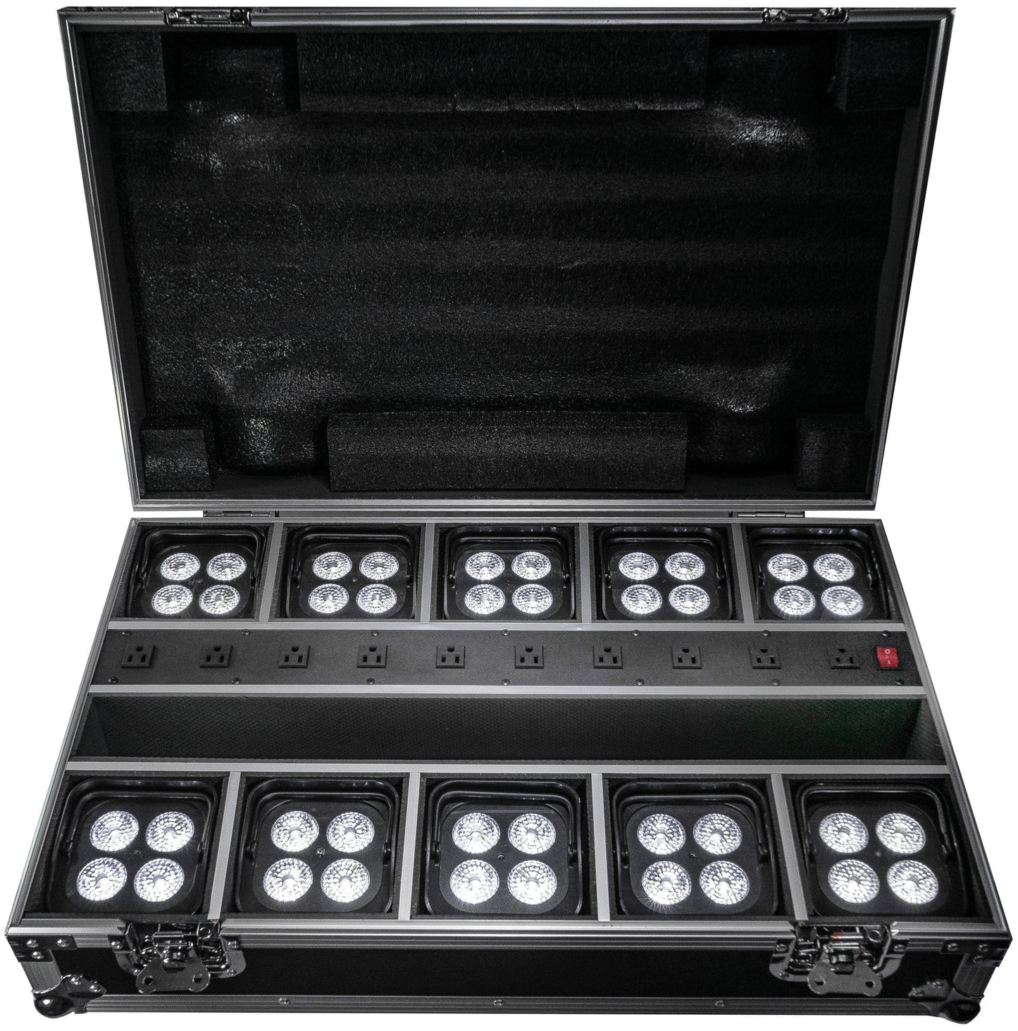 JMAZ Mad Par HEX 4S 10 Pack with Case in Black - Solotech