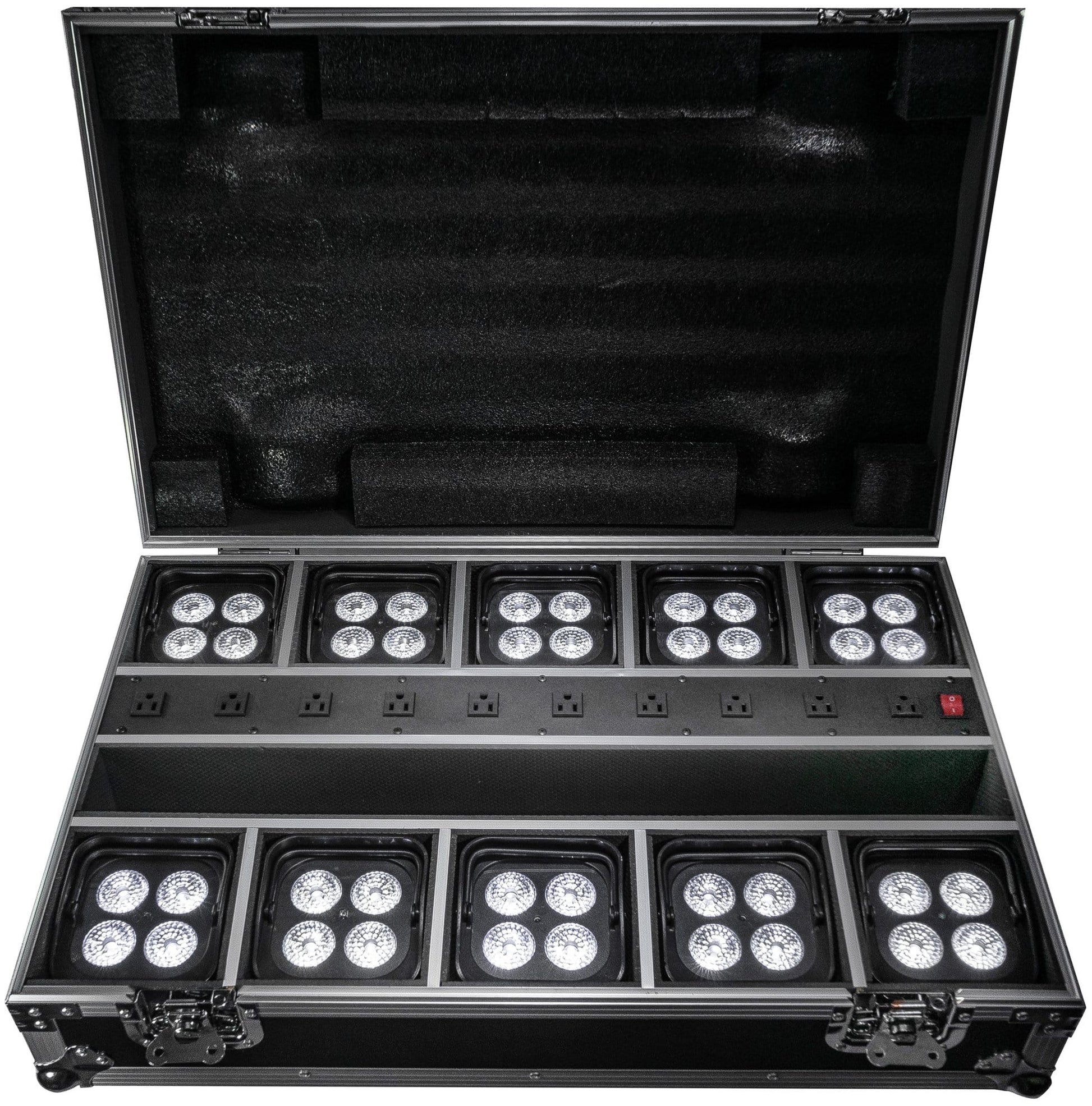 JMAZ Mad Par HEX 4S 10 Pack with Case in Black - Solotech