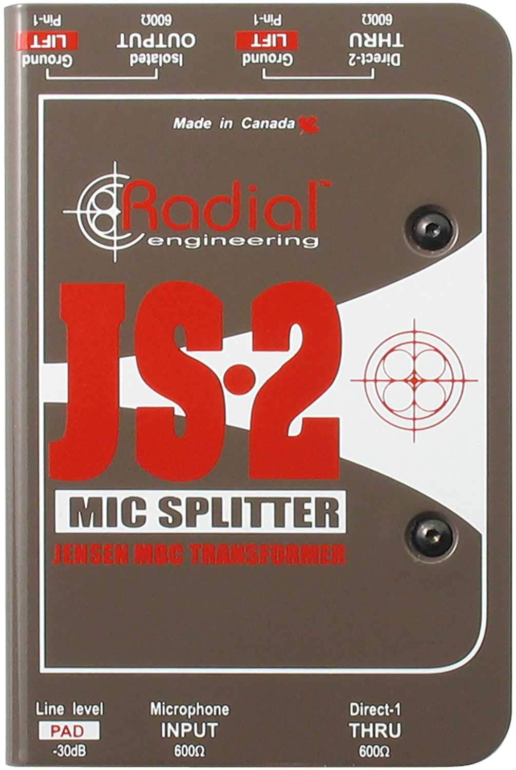 Radial JS2 Passive Mic Splitter – Solotech