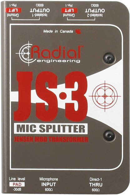 Radial JS3 Passive Mic Splitter - PSSL ProSound and Stage Lighting