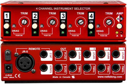 Radial JX42 Guitar Selector with 4 Inputs - PSSL ProSound and Stage Lighting