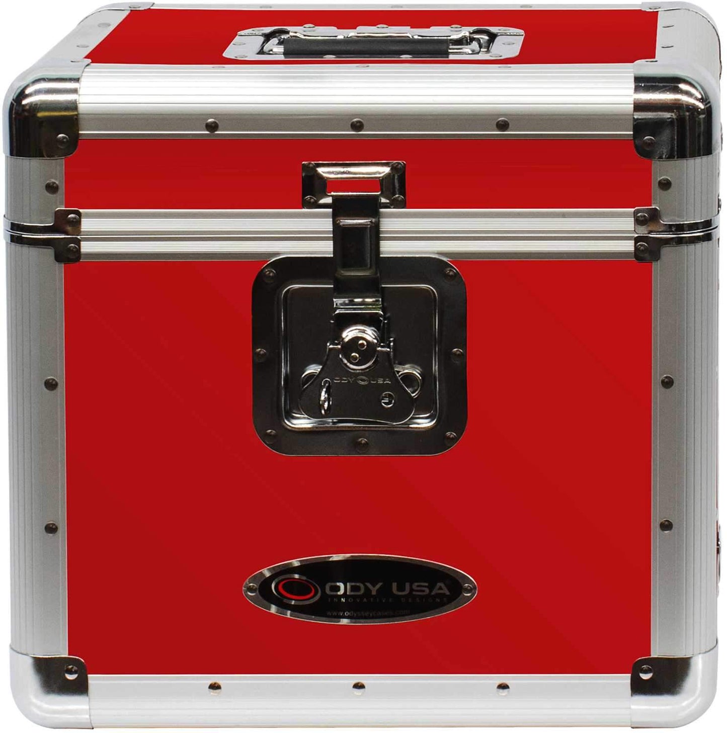 Odyssey KLP2RED Krom Red Stackable 12 Inch LP Case for 70 Records - PSSL ProSound and Stage Lighting