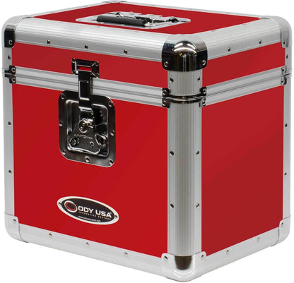 Odyssey KLP2RED Krom Red Stackable 12 Inch LP Case for 70 Records - PSSL ProSound and Stage Lighting