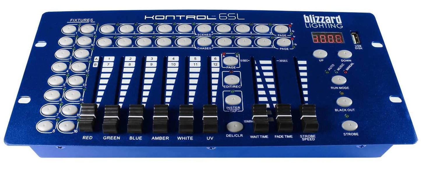 Blizzard Kontrol 6SL 12-Channel DMX Lighting Controller - PSSL ProSound and Stage Lighting