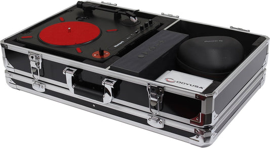 Odyssey KPT01SCBLK Krom Numark PT01 Turntable Case with Side Compartment - PSSL ProSound and Stage Lighting