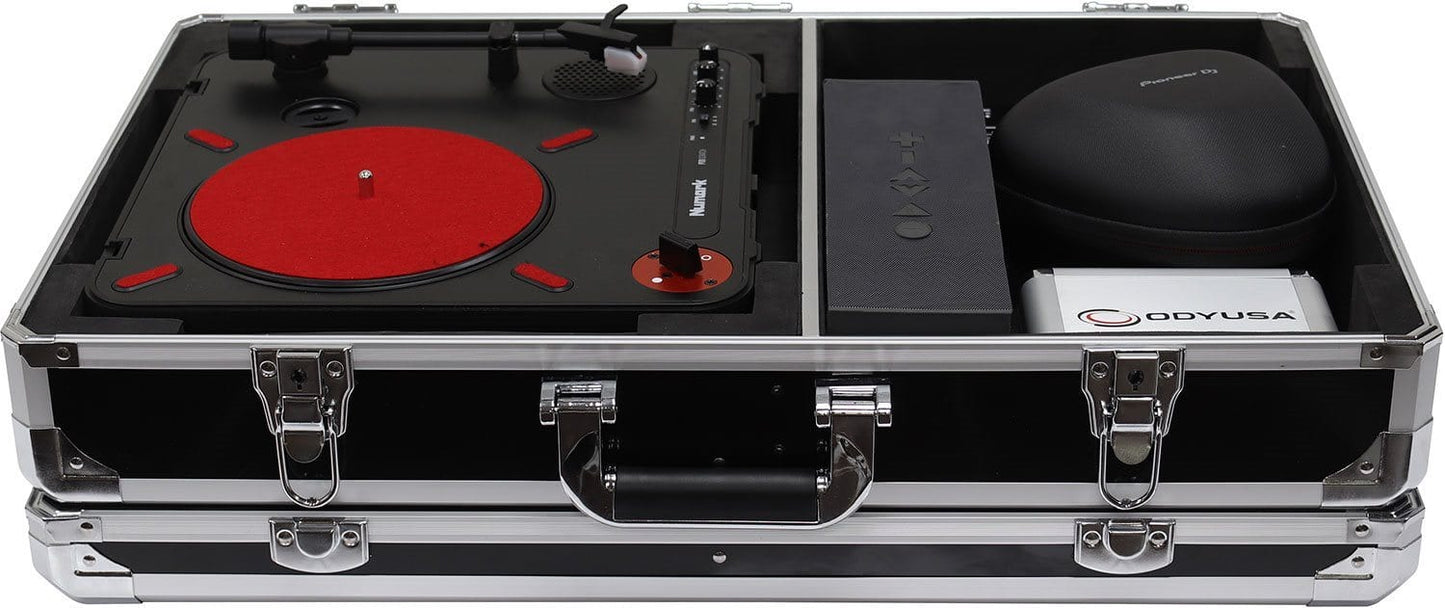 Odyssey KPT01SCBLK Krom Numark PT01 Turntable Case with Side Compartment - PSSL ProSound and Stage Lighting