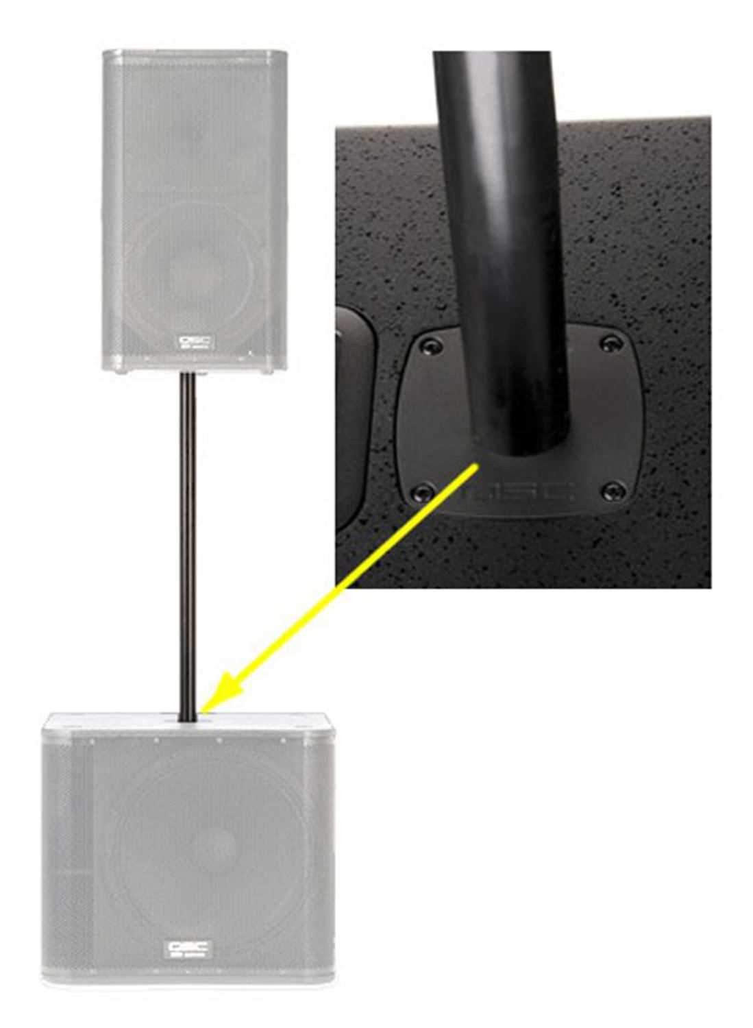 QSC SP-36 36-Inch Subwoofer Pole for KW181 – Solotech