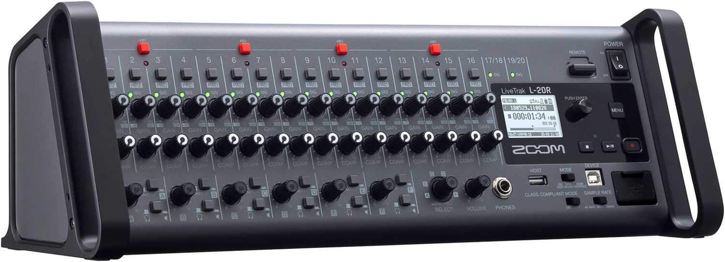 ZOOM LiveTrak L-20R Portable Mixer & Recorder - PSSL ProSound and Stage Lighting