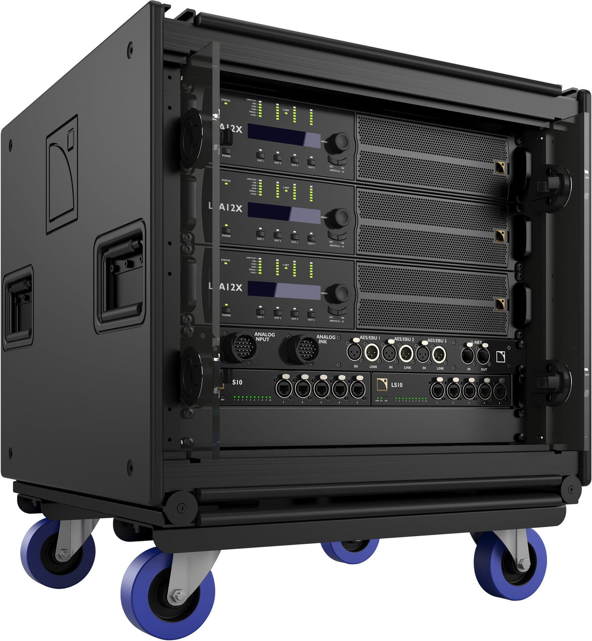 Avb Posts L-Acoustics LA-RAK II AVB Touring Rack AVB 9U with 3x LA12X/2x LS10 ...