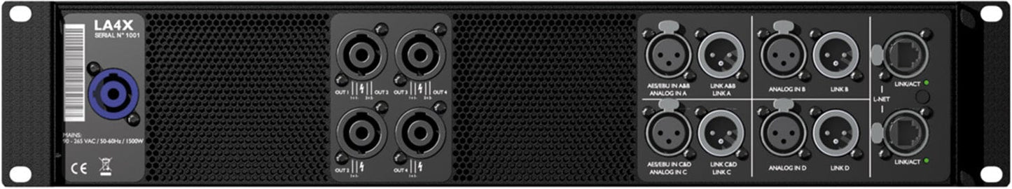 L-Acoustics LA4X US Amplified Controller with PFC 4x1000w 8-Ohms - PSSL ProSound and Stage Lighting