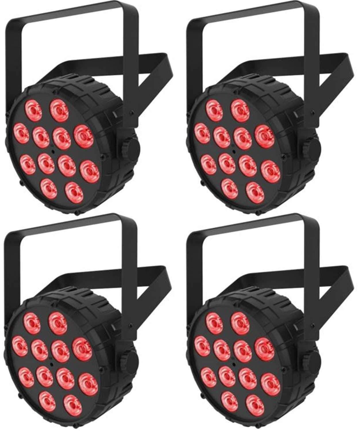 Chauvet SlimPAR T12 BT LED Bluetooth Wireless Wash Light 4-Pack