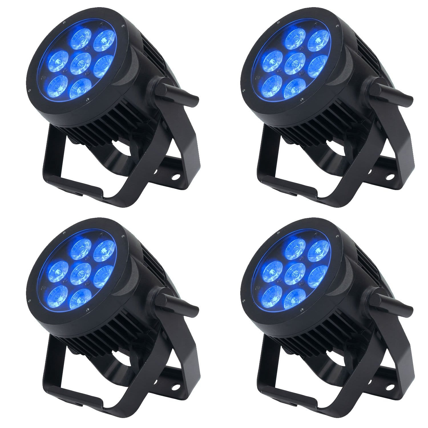 ADJ American DJ 7P Hex IP RGBAW Plus UV IP65 Rated LED Par Light 4-Pack - PSSL ProSound and Stage Lighting