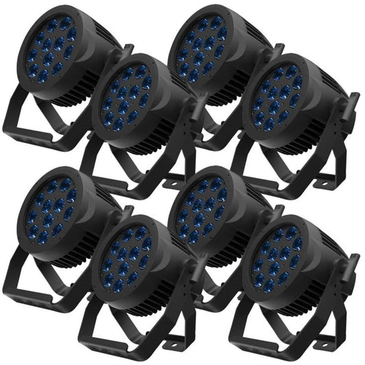 ADJ American DJ 12P HEX IP RGBAW Plus UV IP65 Rated LED Par Light 8-Pack - PSSL ProSound and Stage Lighting