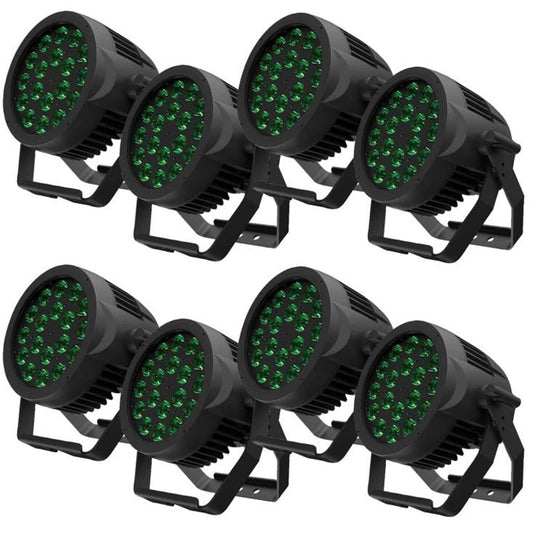 ADJ American DJ 18P HEX IP RGBAW Plus UV IP65 Rated LED Par Light 8-Pack - PSSL ProSound and Stage Lighting