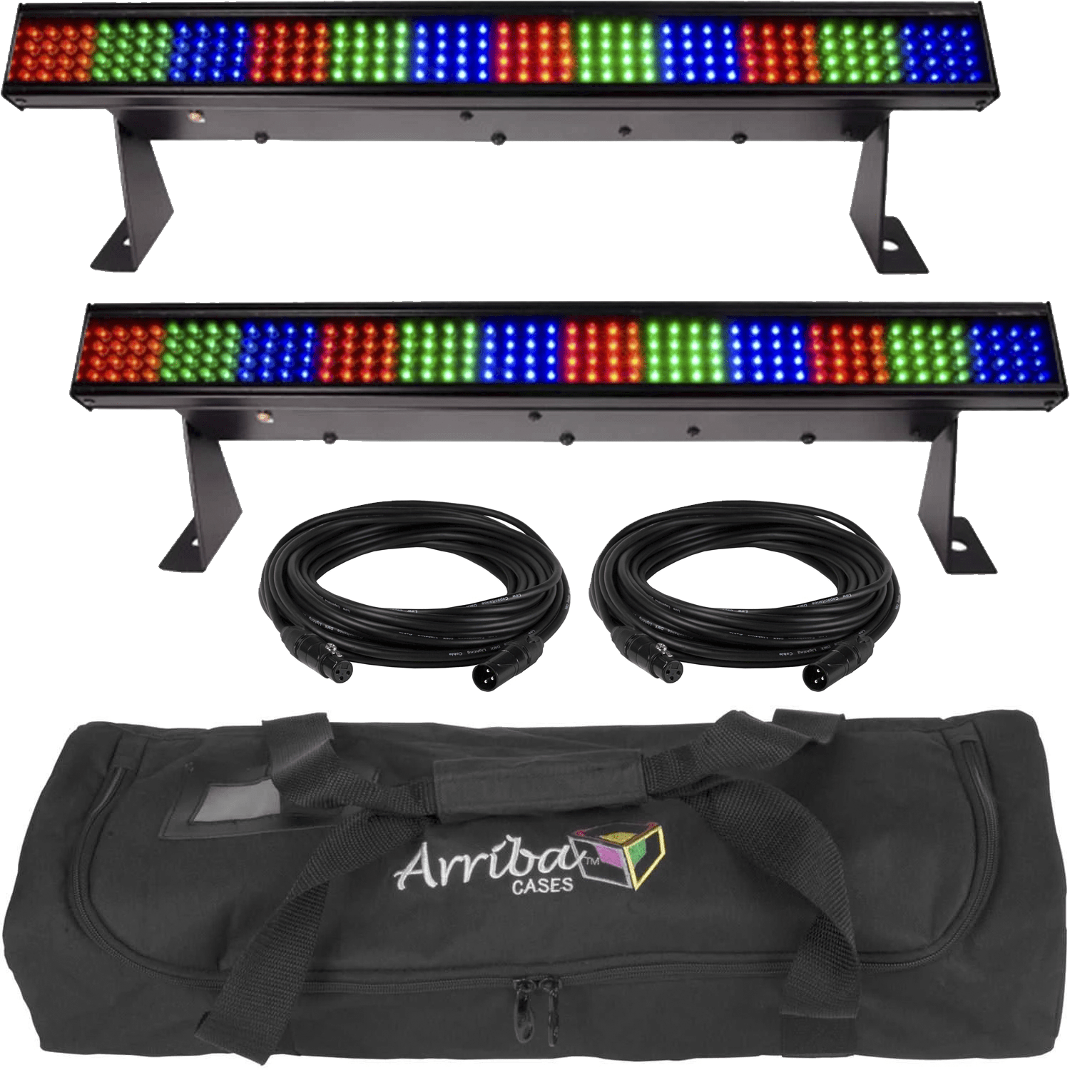 Chauvet COLORstrip Mini LED Wash Bar 2-Pack with Bag & DMX Cables - PSSL ProSound and Stage Lighting