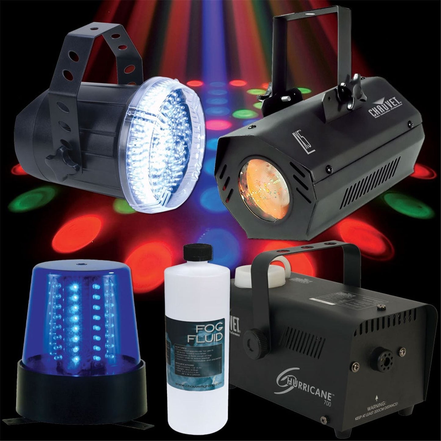 Starter Dance Lighting Package with Fogger & Fluid - PSSL ProSound and Stage Lighting