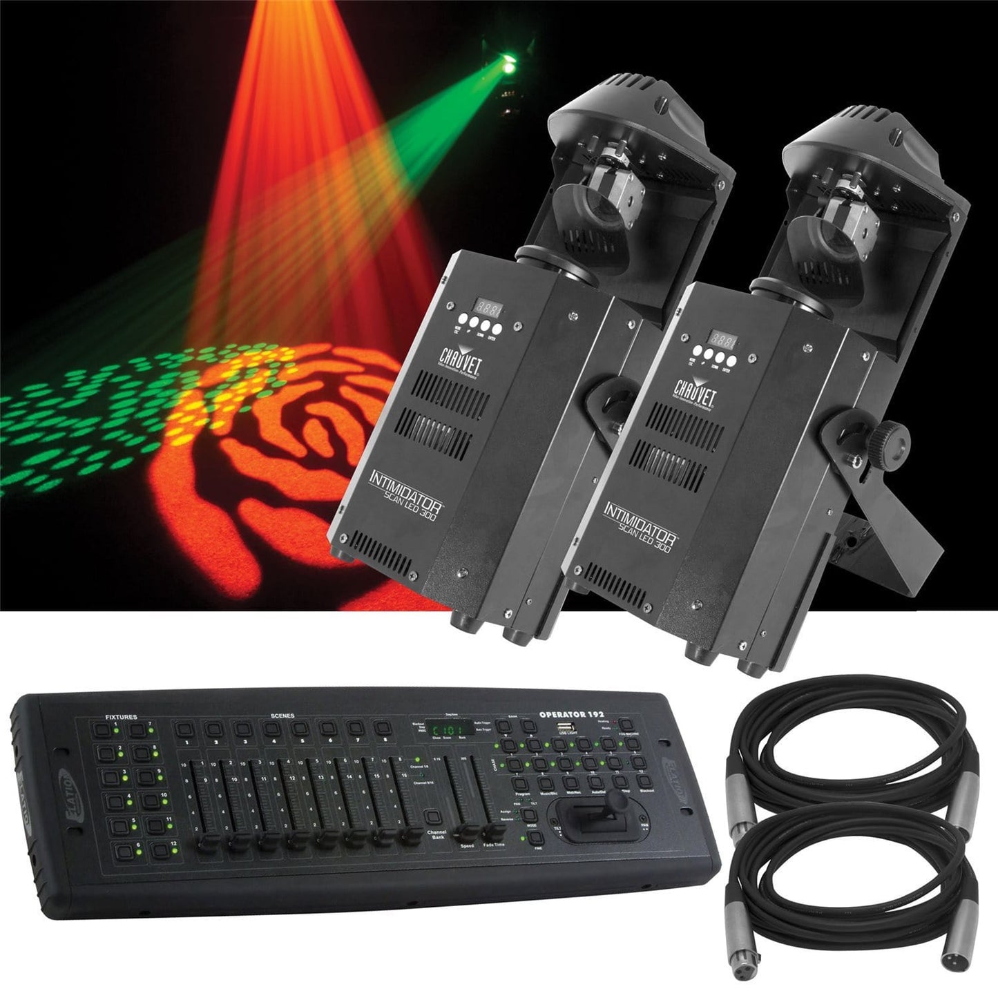 Chauvet Intimidator Scan LED 300 2-Pk & Controller - PSSL ProSound and Stage Lighting