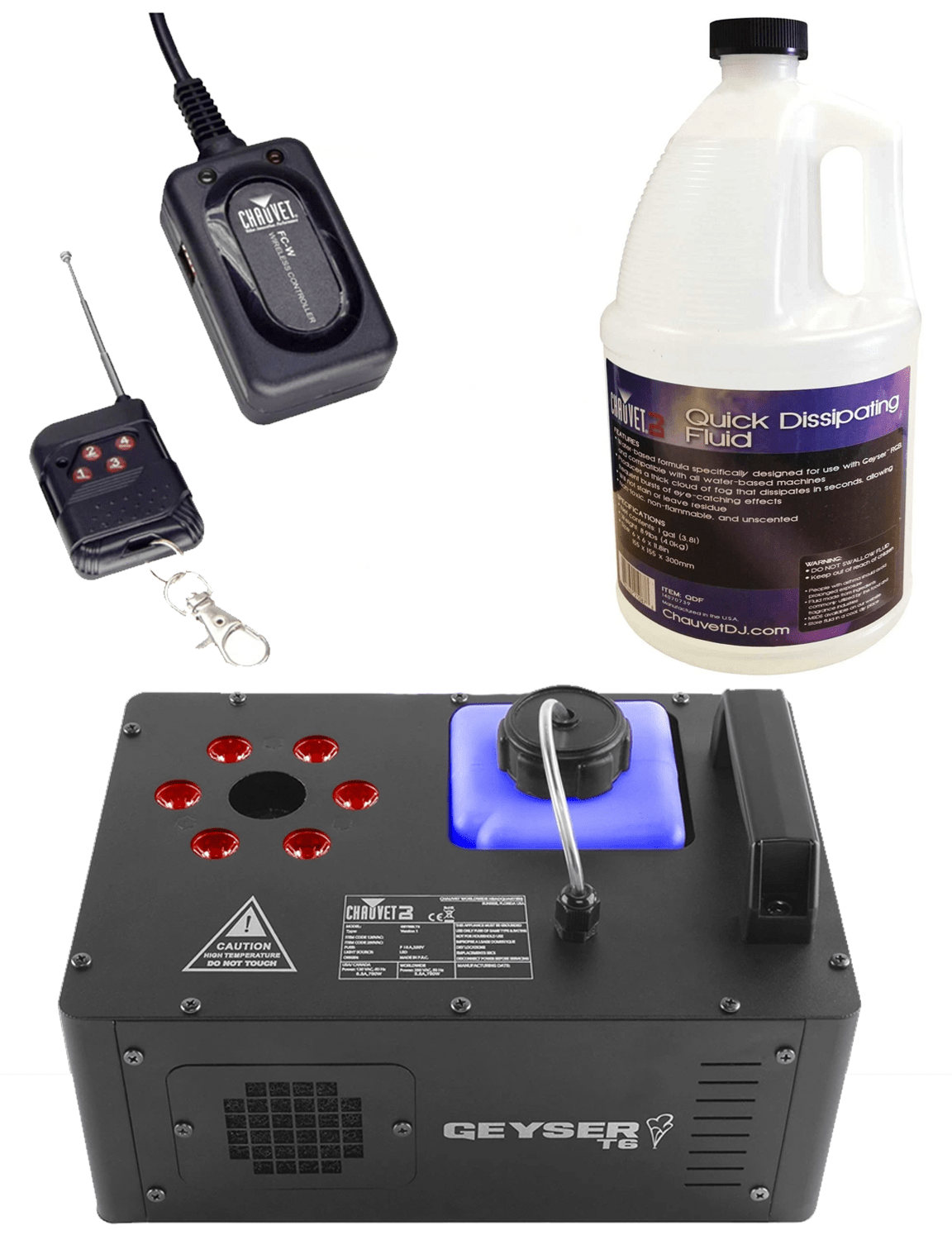 Chauvet Geyser T6 Fog Machine with Fluid & Remote - PSSL ProSound and Stage Lighting