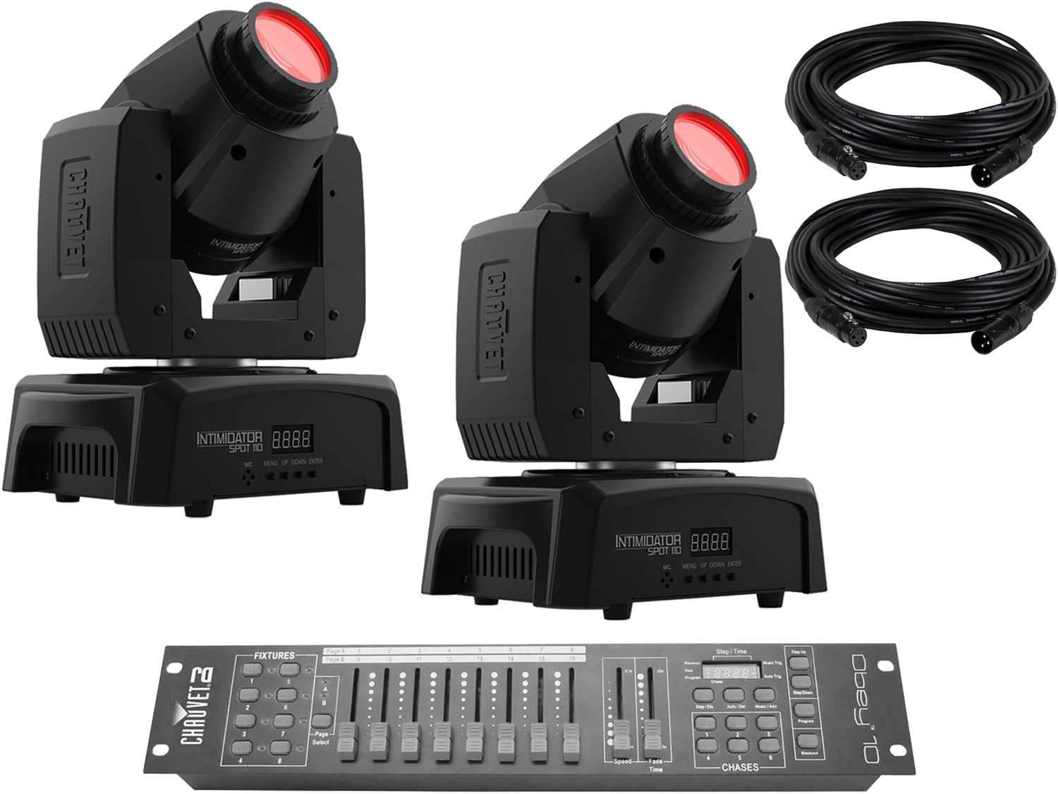 Chauvet Intimidator Spot 110 Moving Head 2-Pack with DMX Controller - PSSL ProSound and Stage Lighting