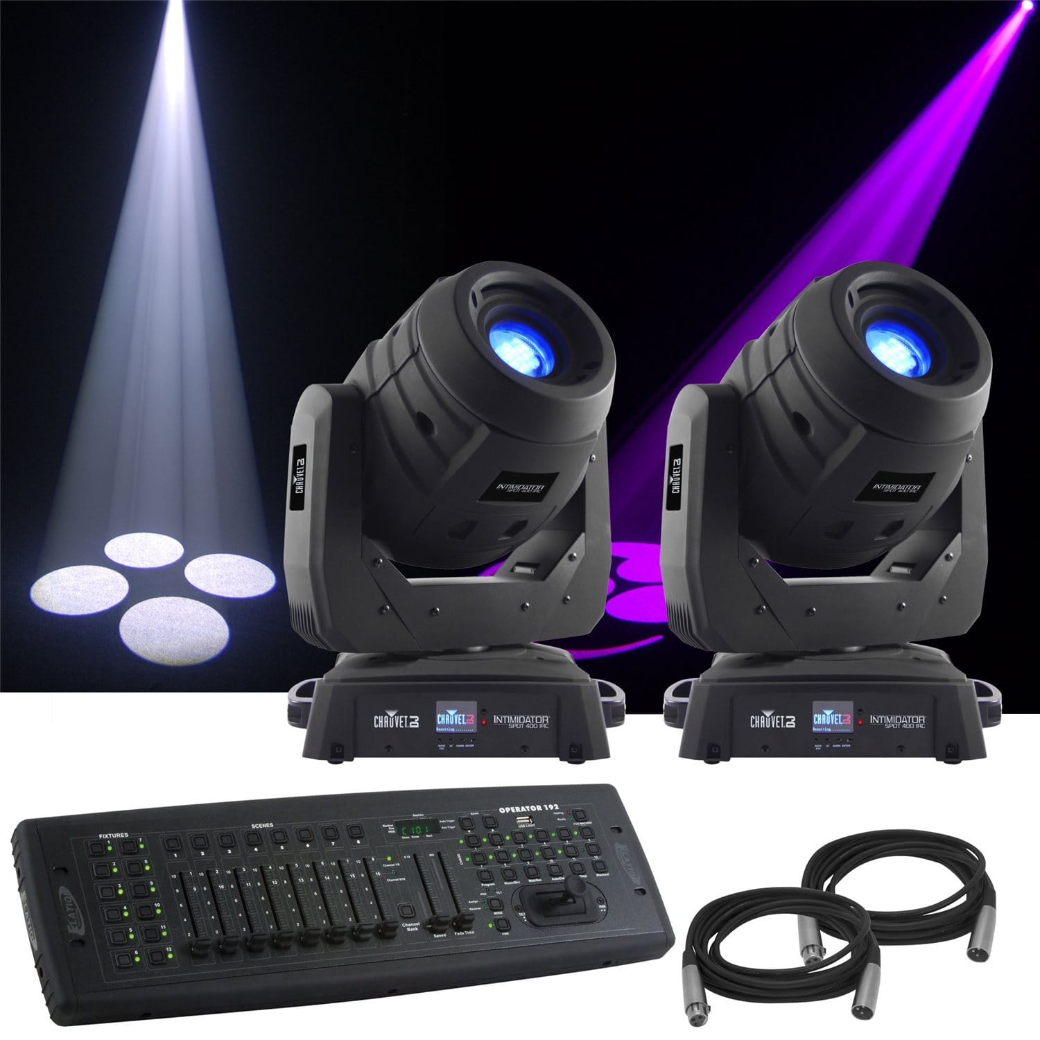 Chauvet Intimidator Spot LED 400 IRC 2-Pk with Cont - PSSL ProSound and Stage Lighting