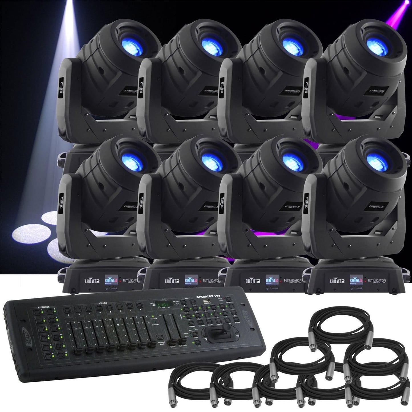 Chauvet Intimidator Spot LED 400 IRC 8-Pk with Cont - PSSL ProSound and Stage Lighting