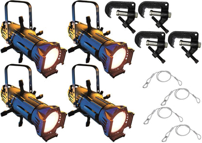 ETC 426 Source Four Ellipsoidal Light 4-Pack with Clamps & Safety Cables - PSSL ProSound and Stage Lighting