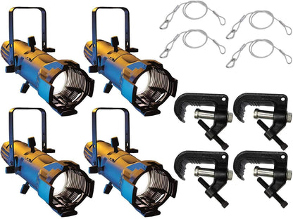 ETC 42550J Source Four Jr Zoom Ellipsoidal Light 4-Pack with Accessories - PSSL ProSound and Stage Lighting