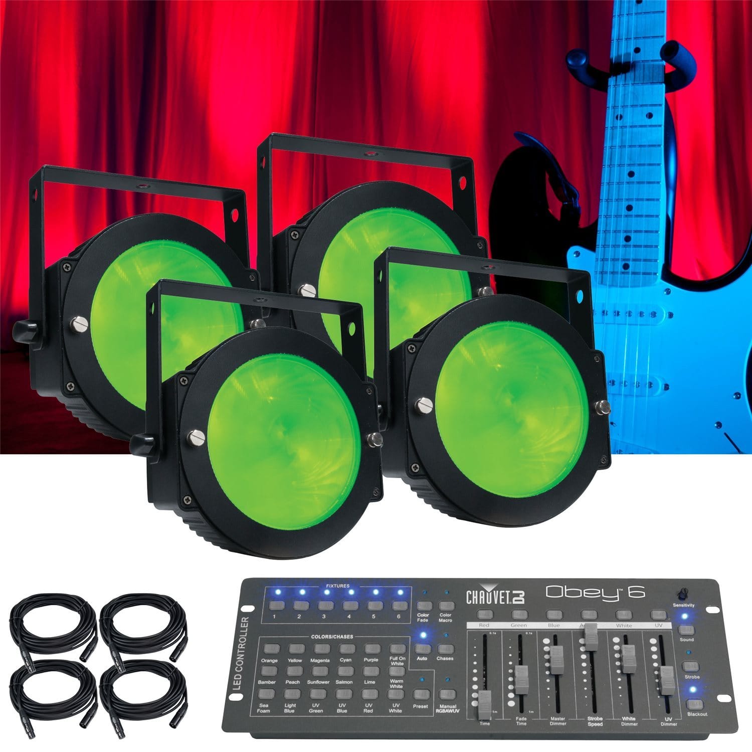 ADJ American DJ Dotz Par 4 Pack LED Light System - PSSL ProSound and Stage Lighting