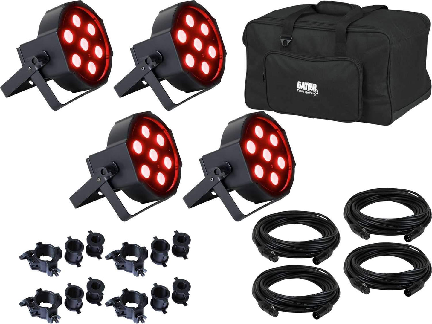 Martin THRILL Compact Par Mini Wash Light 4-Pack with Gator Bag & Accessories - PSSL ProSound and Stage Lighting