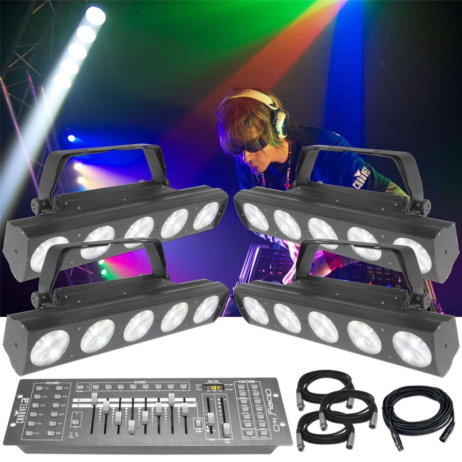 Chauvet BEAMbar x4 Lighting System Bundle - PSSL ProSound and Stage Lighting