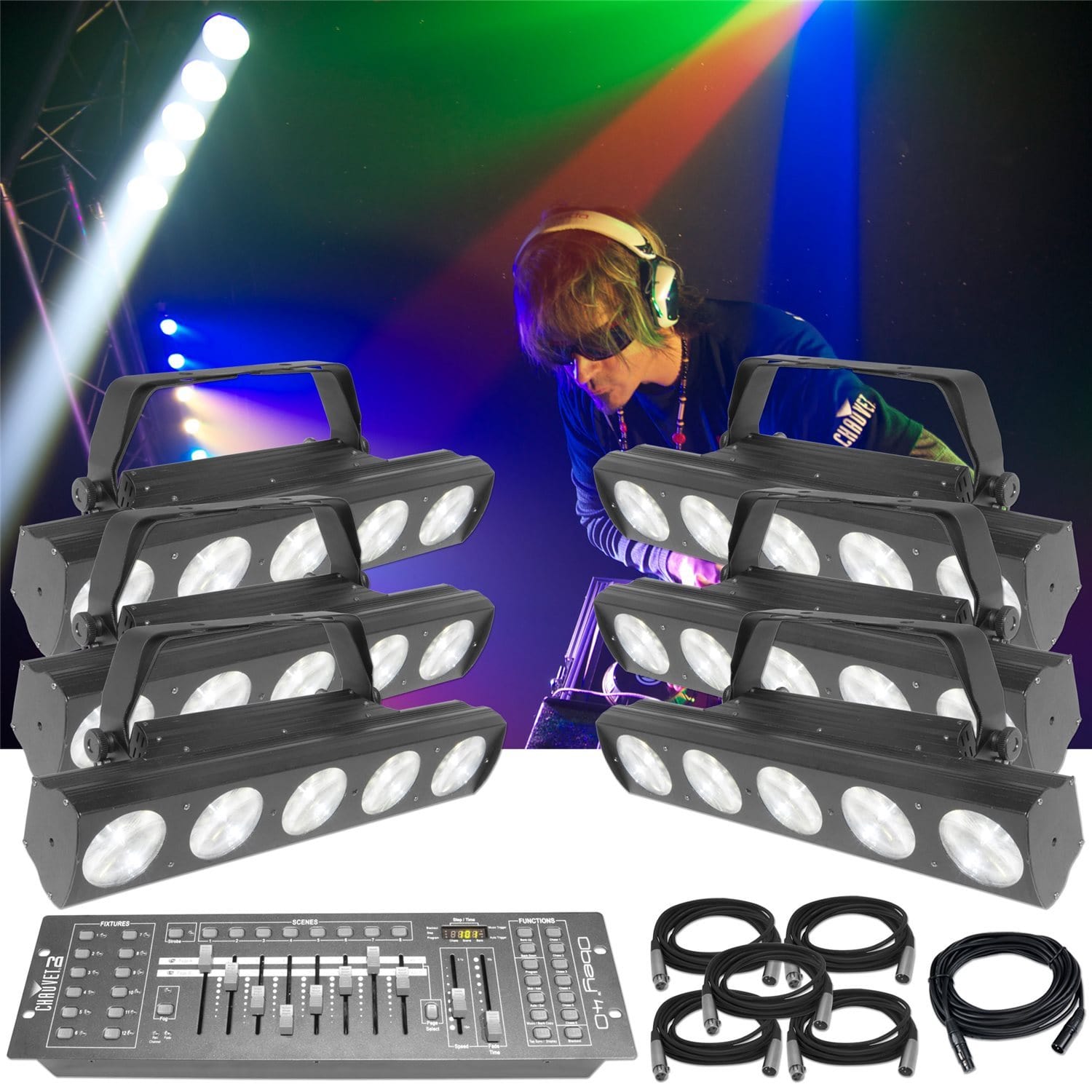 Chauvet BEAMbar x6 Lighting System Bundle - PSSL ProSound and Stage Lighting