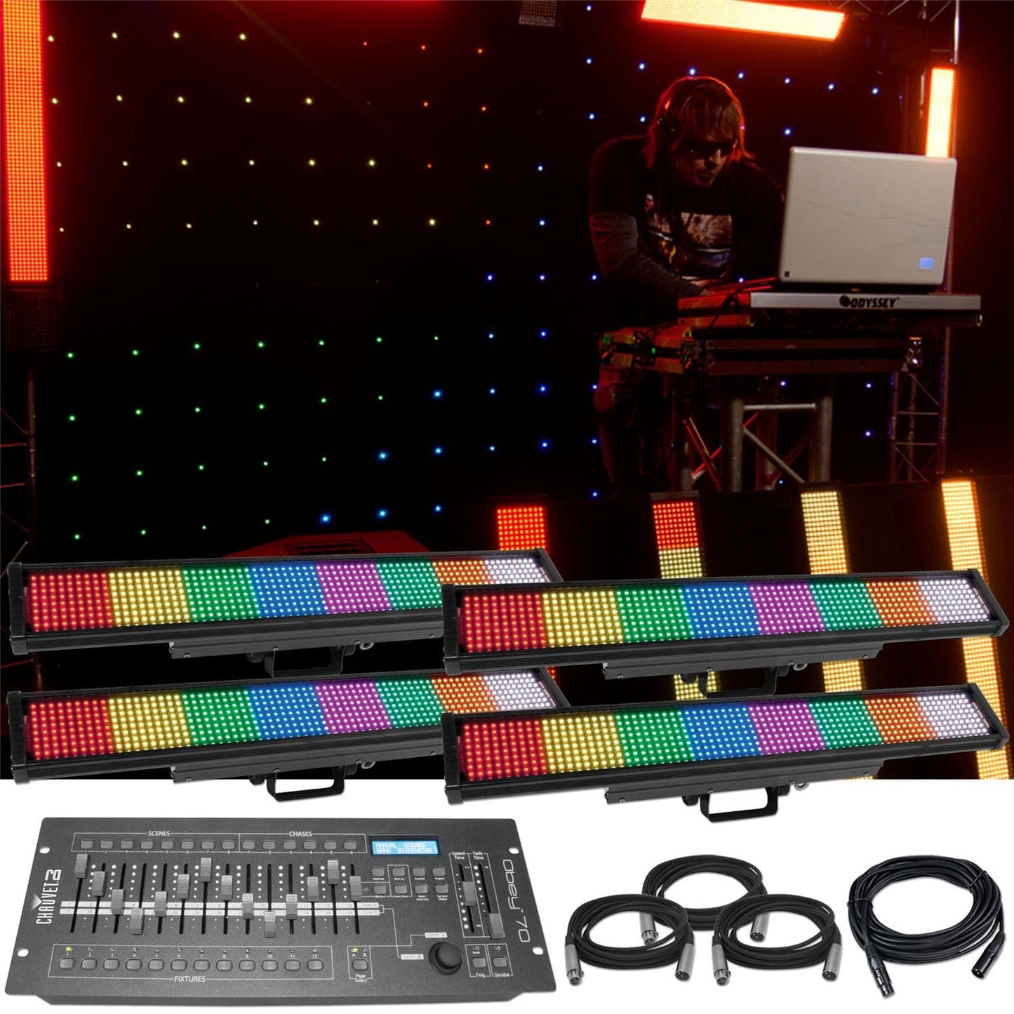 Chauvet COLORbar SMD x4 Lighting System Bundle - PSSL ProSound and Stage Lighting