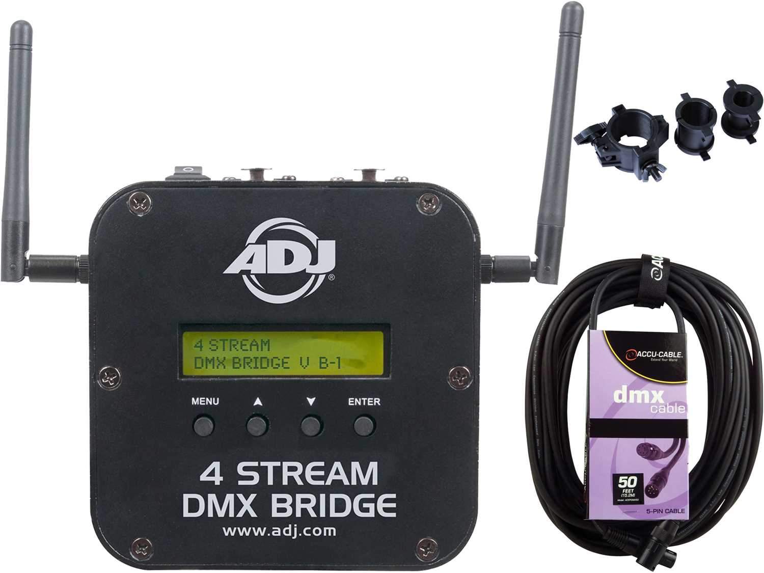 ADJ American DJ 4STREAM DMX Bridge with Clamp & Cable