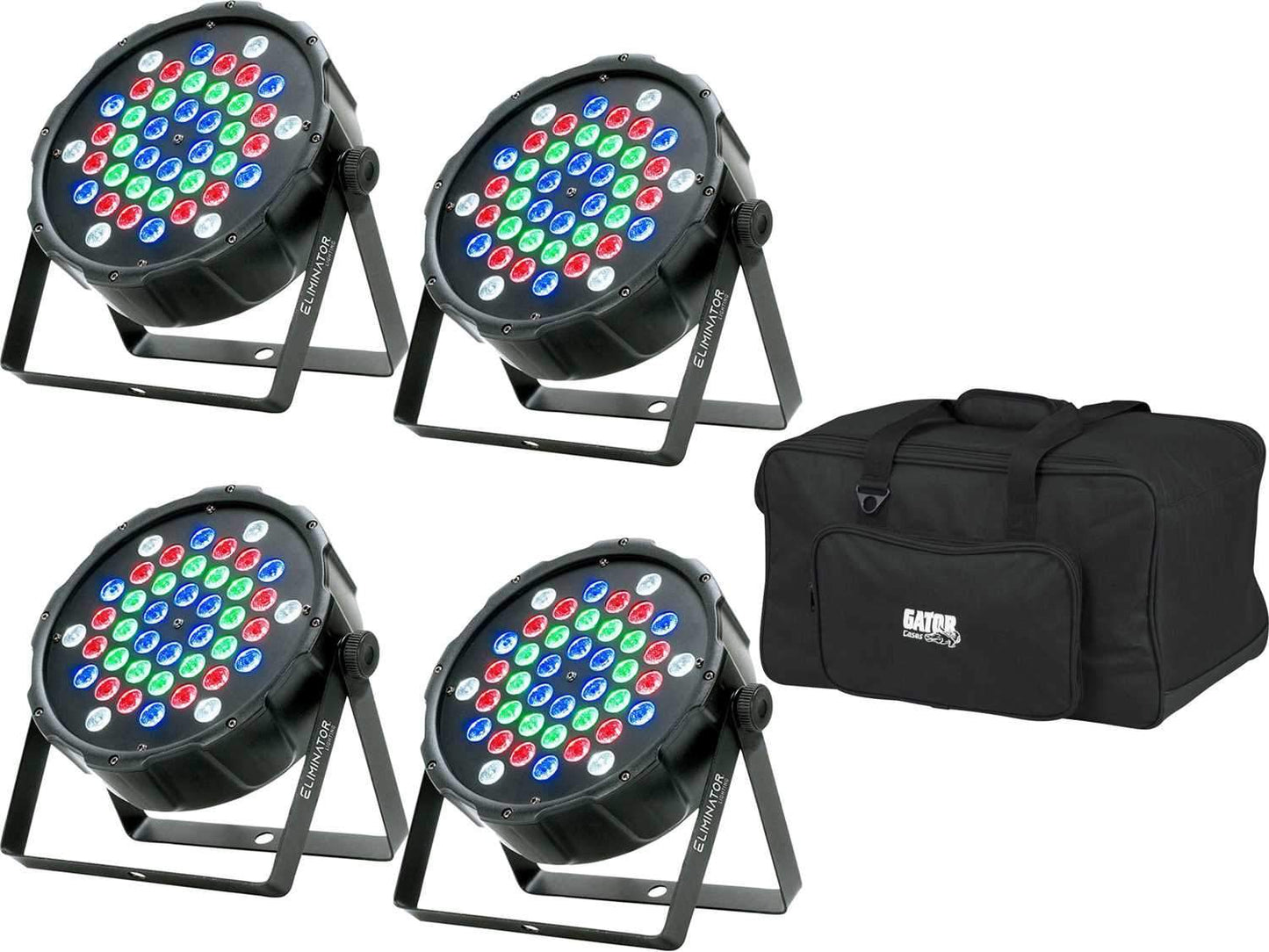 Eliminator LP 42 RGBW LED Par Wash 4-Pk with Gator Bag - PSSL ProSound and Stage Lighting