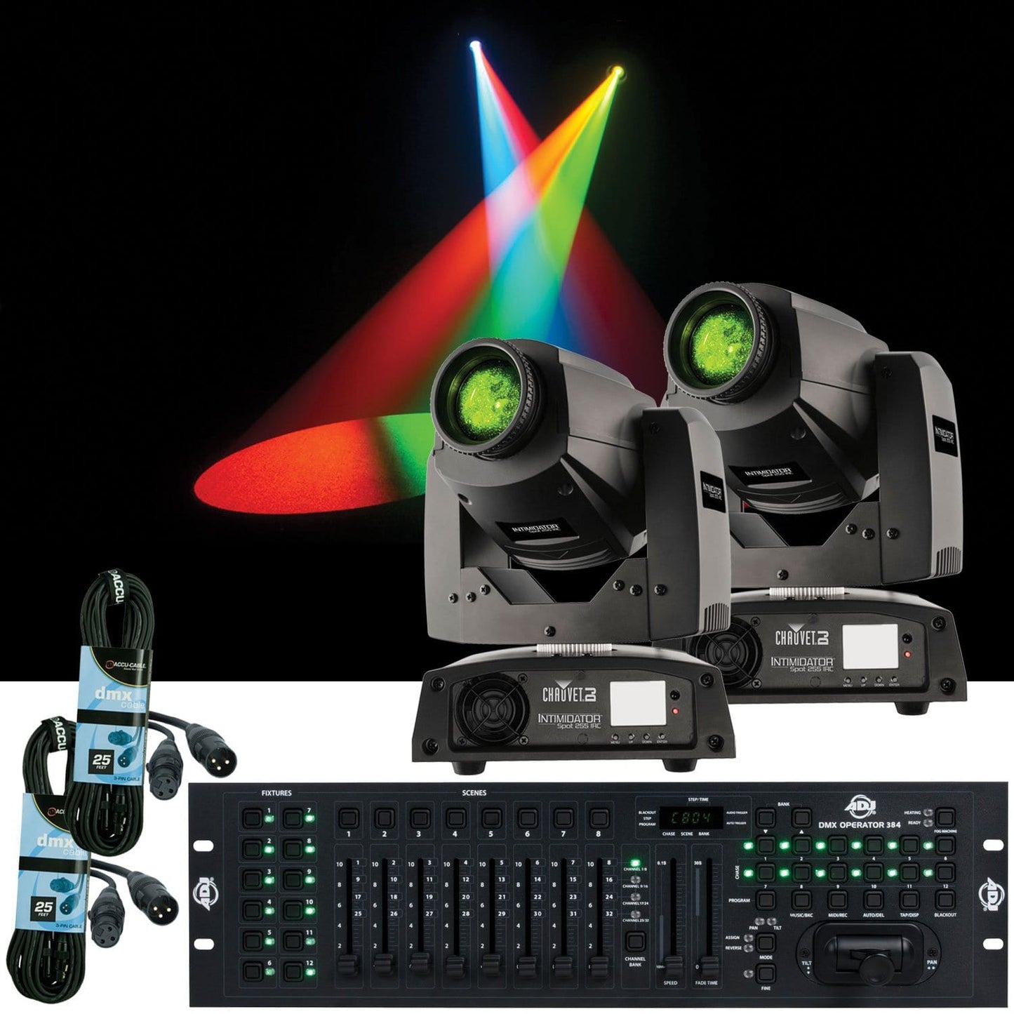 Chauvet Intimidator Spot 255 2-Pk with Controller - PSSL ProSound and Stage Lighting