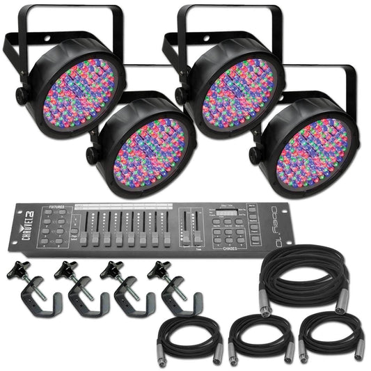 Chauvet SlimPAR 56 x 4 Complete Lighting System - PSSL ProSound and Stage Lighting