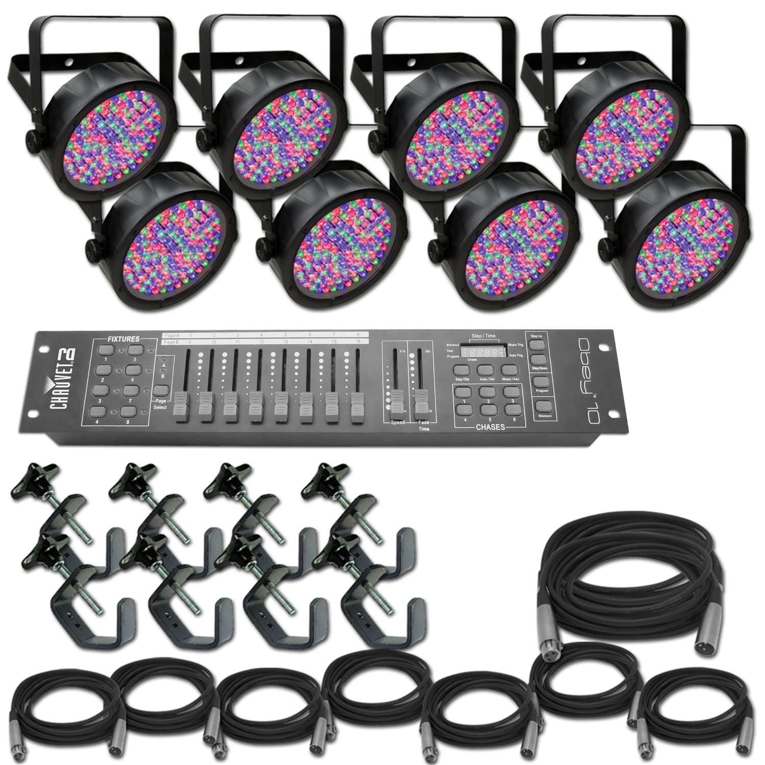 Chauvet SlimPAR 56 x 8 Complete Lighting System - PSSL ProSound and Stage Lighting