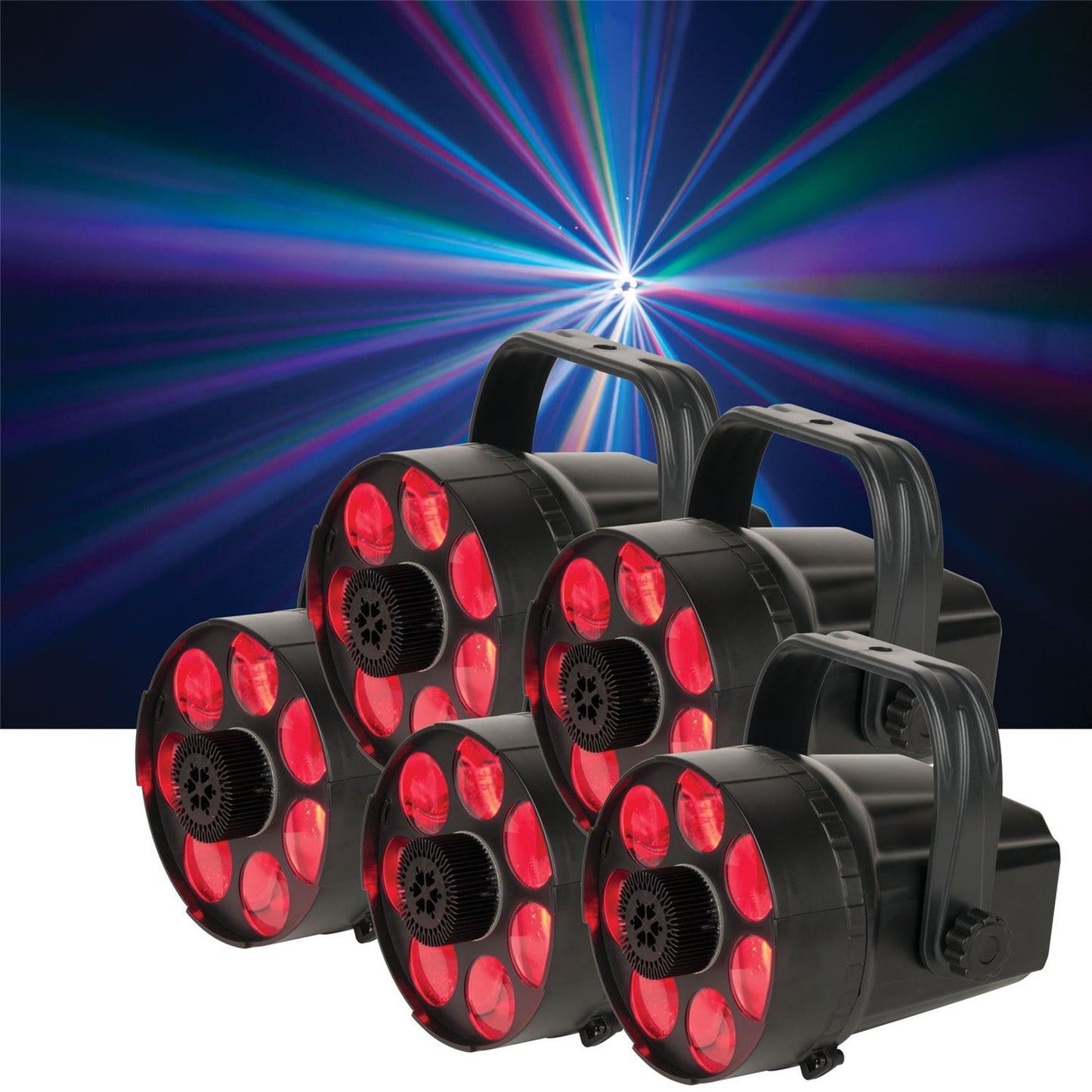 American DJ Microphase 5 Pack LED Effect Lights - PSSL ProSound and Stage Lighting