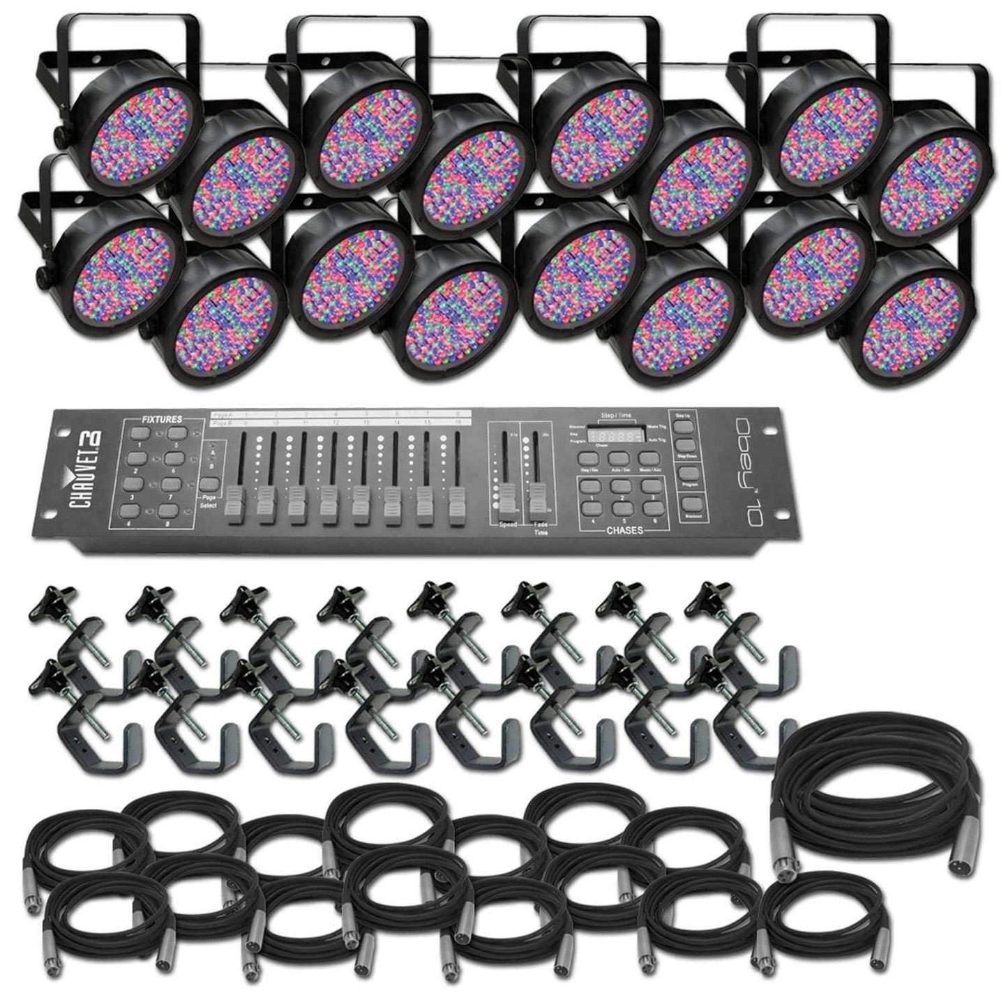 Chauvet SlimPAR 56 x 16 Complete Lighting System - PSSL ProSound and Stage Lighting